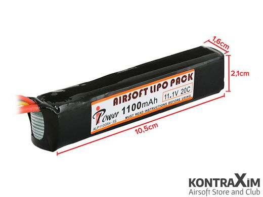 Акумулятор LI-PO 1100MAH 11,1V 20C T-CONNECT [IPOWER]