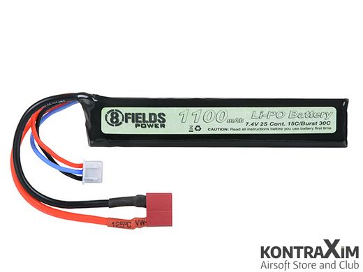 АКУМУЛЯТОР LI-PO 1100MAh 7,4V 15/30C T-connerctor [8FIELDS]