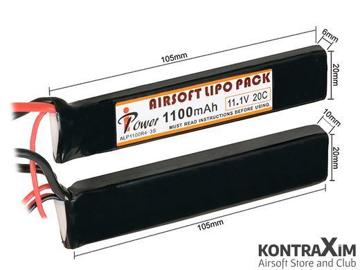 Акумулятор нунчаки 11,1V [IPOWER] LI-PO 1100mAh 20C (Б.у)