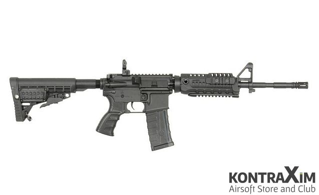 Автомат.Штурмова гвинтівка 14.5" M4 CARBINE - BLACK CAA AIRSOFT для страйкболу