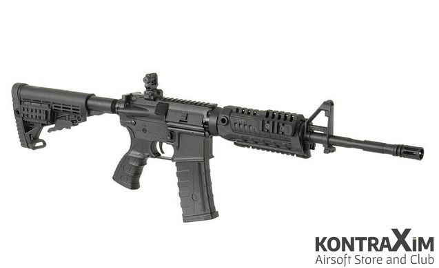 Автомат.Штурмова гвинтівка 14.5" M4 CARBINE - BLACK CAA AIRSOFT для страйкболу