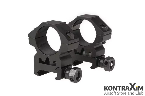 Монтаж оптики 25mm на шину RIS (низький) [Theta Optics] (для страйкболу)