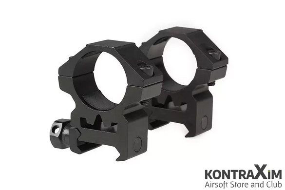 Монтаж оптики 25mm на шину RIS (низький) [Theta Optics] (для страйкболу)