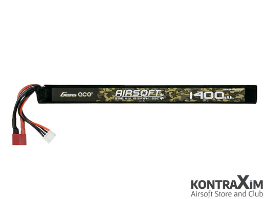 Батарея для страйкбола [Gens Ace] 25C 1400MAH 3S1P 11.1V LIPO T-PLUG